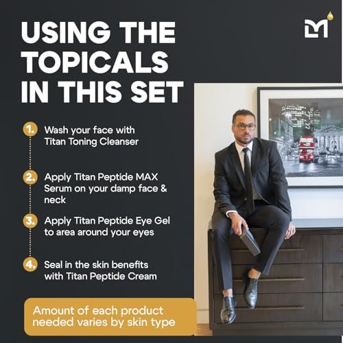 Mens Anti-Aging Skincare Kit: Dark Circle Reducer, Wrinkle Defense Serum - Image 2