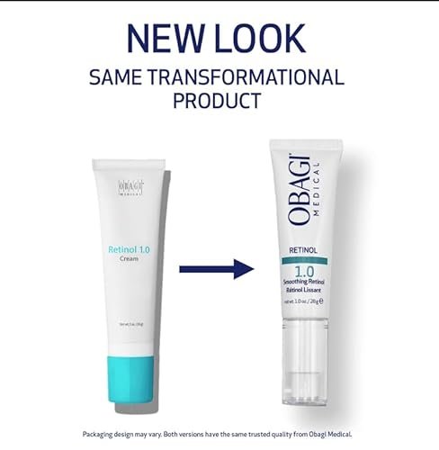 Obagi Medical Retinol 1.0 Cream - High Concentration Retinol Helps Reduce the Appearance of Fine Lines and Wrinkles & Smooth Texture with Minimal Irritation - 1 oz