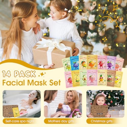 Hydrating Face Masks 126 Pack: Fruit Skincare for Women & Kids, All Skin Types - Image 6
