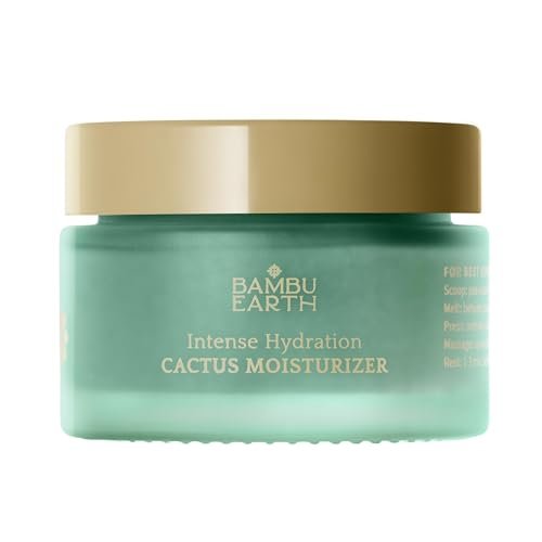 BAMBU EARTH Intense Hydration Cactus Face Moisturizer - Deeply Hydrate with Pressed Serum Formula - Skincare to Soften Texture, Balanced Complexion for Healthy-Looking Glow - .8 oz net wt.
