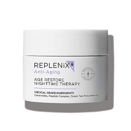 Replenix Age Restore Nighttime Therapy Face Cream, Anti-Aging Medical-Grade Facial Moisturizer for Mature & Dry Skin (1.7 oz)