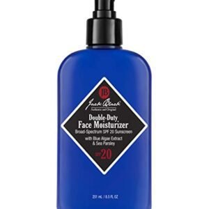 Jack Black Double-Duty Face Moisturizer, 8.5 Fl. Oz – SPF 20 Sun Protection, Long Lasting Hydrating Skincare, Lightweight Moisturizer, Men’s Facial Moisturizer
