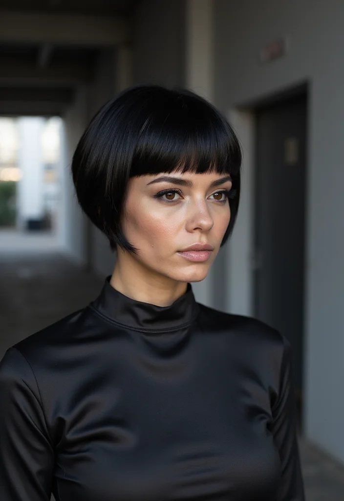 16 Short Hair Color Ideas That Will Make You Want to Change It Up Today (Don't Miss #7!) - 14. Midnight Black 1