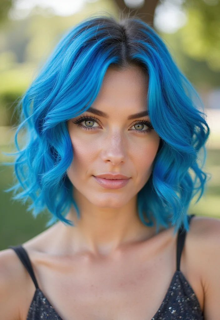 16 Short Hair Color Ideas That Will Make You Want to Change It Up Today (Don't Miss #7!) - 2. Electric Blue 1