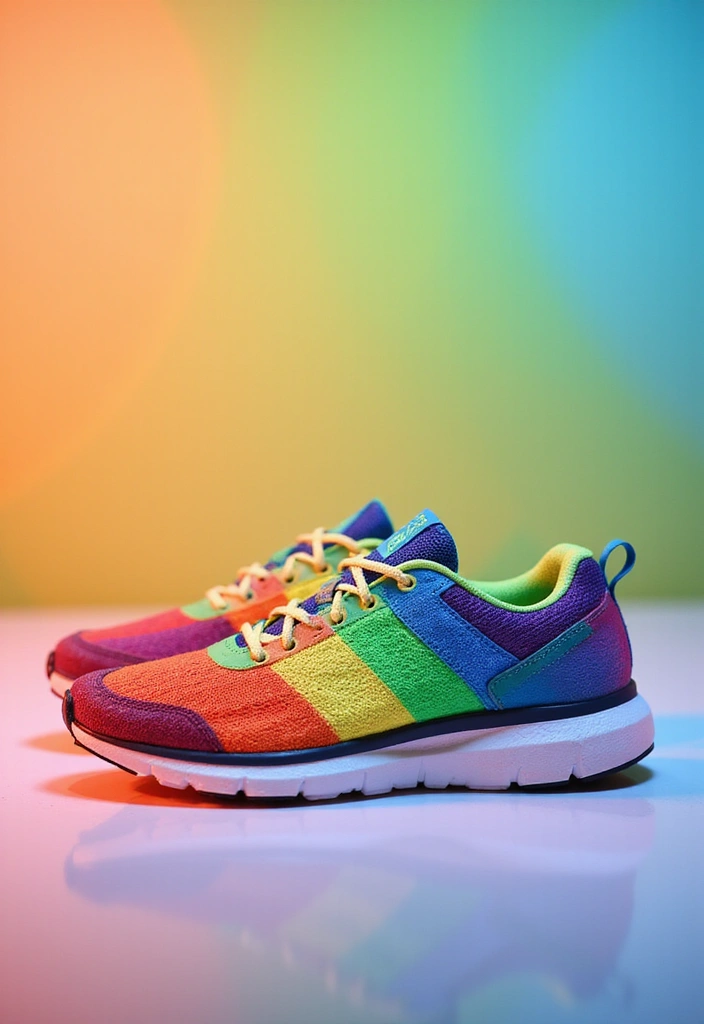 12 Vibrant Sneakers to Make Your Outfit Pop (Wait Until You See #8!) - 11. Rainbow Spectrum Sneakers 1