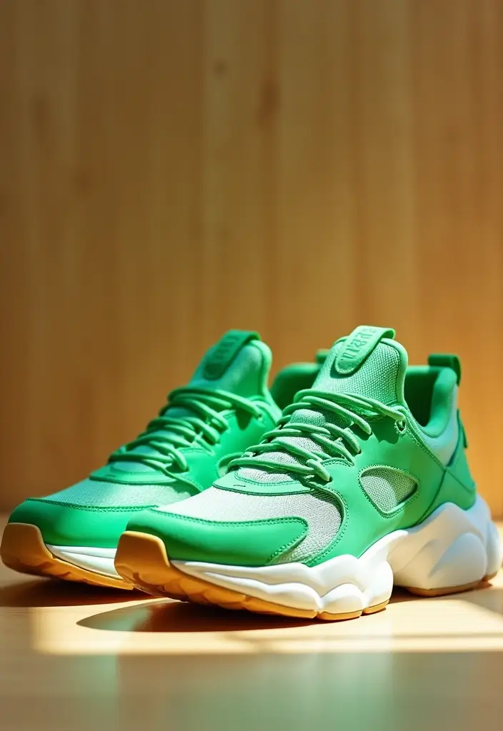 12 Vibrant Sneakers to Make Your Outfit Pop (Wait Until You See #8!) - 6. Green Envy Sneakers 1