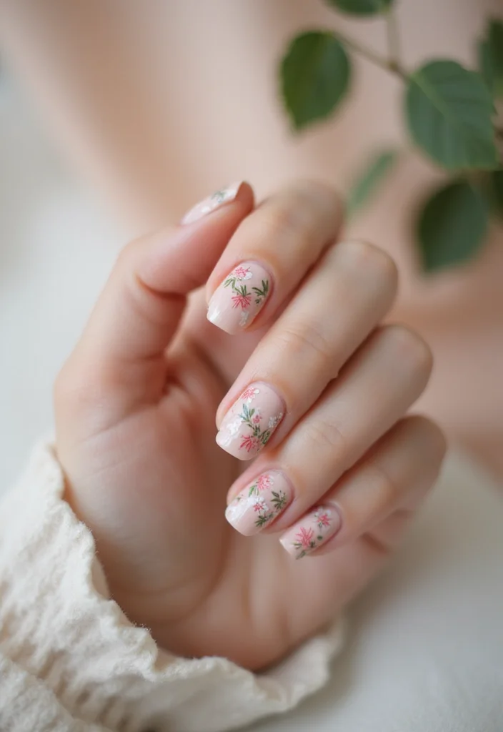 14 Adorable Valentine's Nail Ideas That'll Make You Fall in Love at First Sight! - 8. Floral Love 1