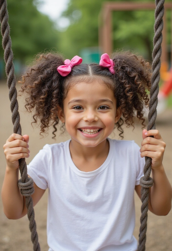 14 Easy Curly Hairstyles You Can Do in Under 10 Minutes (Perfect for Busy Mornings!) - 11. Curly Swirl Pigtails 1