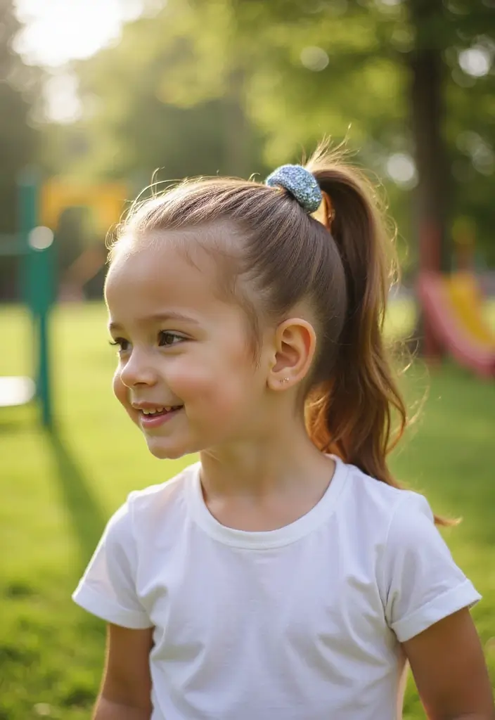 15 Adorable Kids Hairstyles That Are Super Easy and Will Make Your Little One Shine! - 1. The Classic Ponytail 1