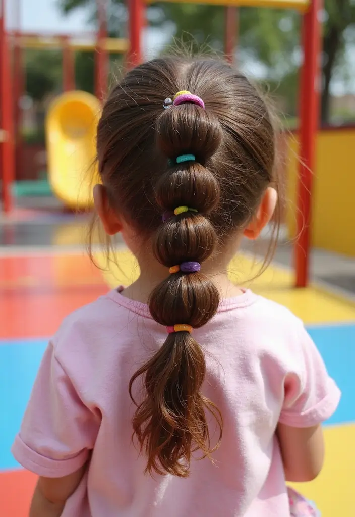 15 Adorable Kids Hairstyles That Are Super Easy and Will Make Your Little One Shine! - 8. Bubble Ponytail 1