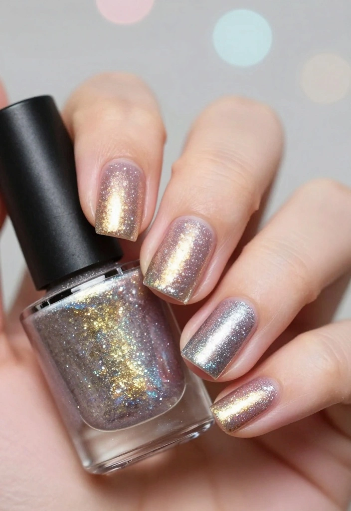 15 Chic Nail Color Ideas Featuring Gold and Silver That Are Perfect for Any Occasion! - 7. Sparkling Silver and Gold Gradient 1