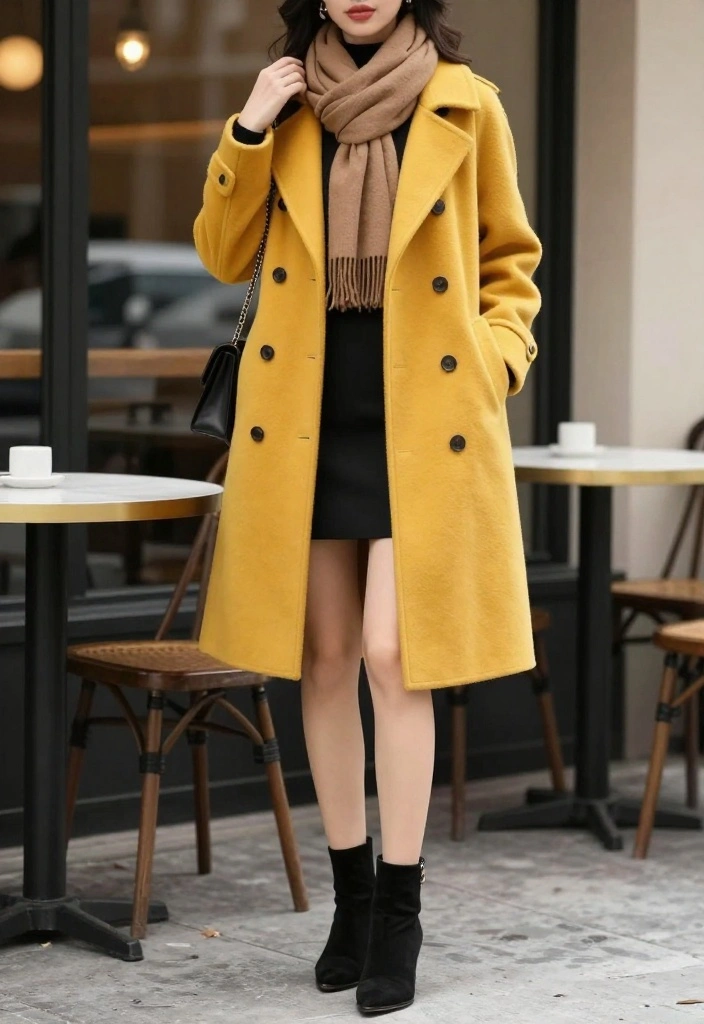 15 Elegant Winter Outfits Featuring a Black Mini Skirt That Will Turn Heads! - 8. Dress it Up with a Peacoat 1