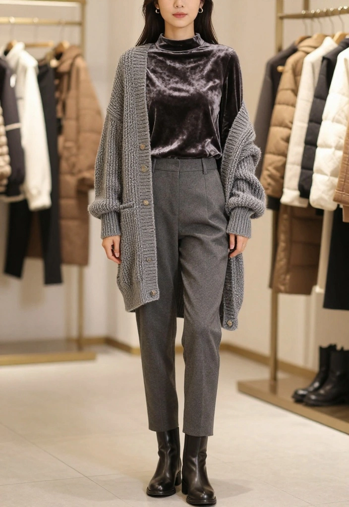 15 Winter Layering Outfits That Will Keep You Cozy and Chic (You Won't Believe #9!) - 13. Layering with Textured Fabrics 1