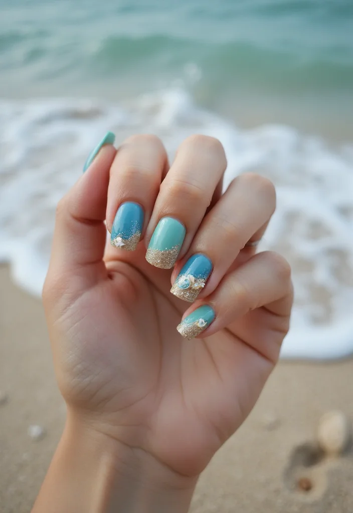 16 Unique Jelly Nail Styles You’ve Never Tried (And You Absolutely Should!) - 11. Ocean-Inspired Jelly Nails 1