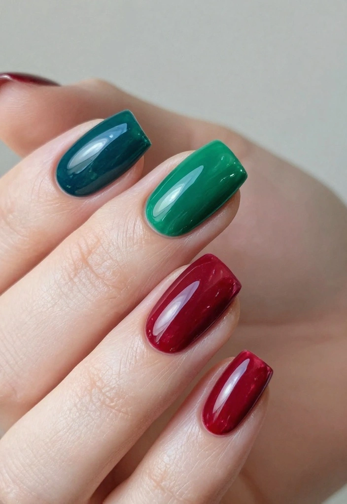 16 Unique Jelly Nail Styles You’ve Never Tried (And You Absolutely Should!) - 13. Jewel-Toned Jelly Nails 1