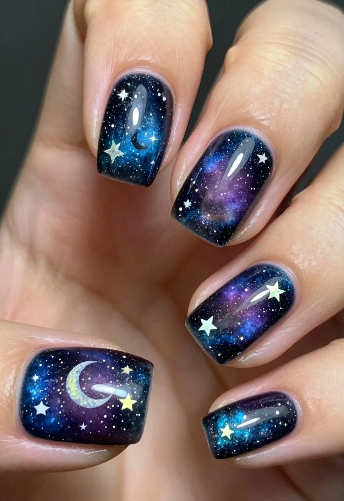 16 Unique Jelly Nail Styles You’ve Never Tried (And You Absolutely Should!) - 16. Celestial Jelly Nails 1