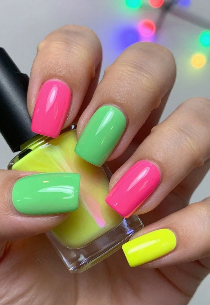 16 Unique Jelly Nail Styles You’ve Never Tried (And You Absolutely Should!) - 3. Neon Jelly Nails 1