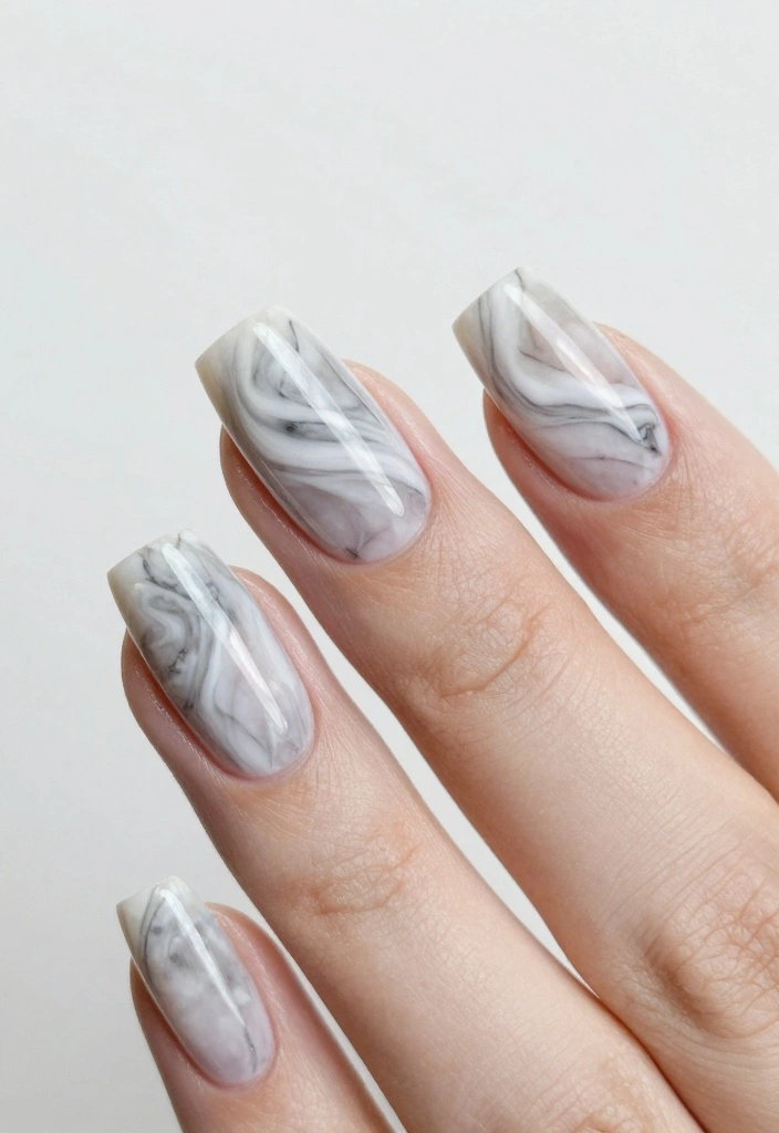 16 Unique Jelly Nail Styles You’ve Never Tried (And You Absolutely Should!) - 4. Marble Jelly Nails 1