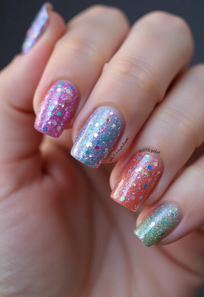 16 Unique Jelly Nail Styles You’ve Never Tried (And You Absolutely Should!) - 5. Glitter Jelly Nails 1