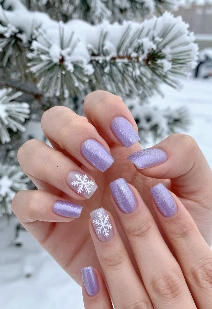18 Luxurious Winter Chrome Nails That Will Elevate Your Style Game! - 3. Icy Lavender Elegance 1