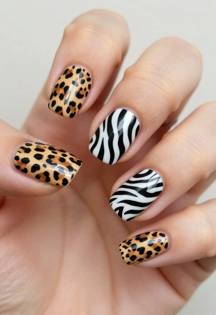 10 Simple Funky Nails That Will Make Your Friends Jealous (You Won't Believe #5!) - 9. Animal Prints 1