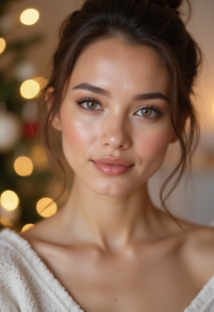 13 Sophisticated Holiday Makeup Looks That Exude Elegance and Class! - 10. All-Natural Glow with Dewy Finish 1