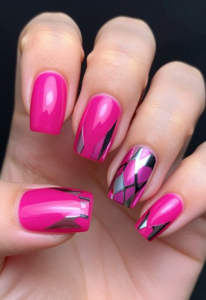 15 Diseños de Uñas Rosa que Te Harán Decir '¡Quiero Esto Ya!' - 2. Rosa Neón para un Toque Audaz 1