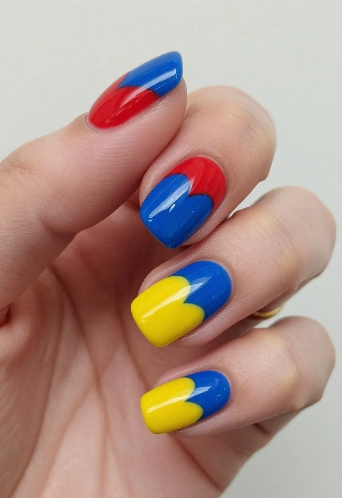 15 Valentine's Nail Trends You Need to Try This Year (Number 7 Will Blow Your Mind!) - 11. Color Blocked Hearts 1