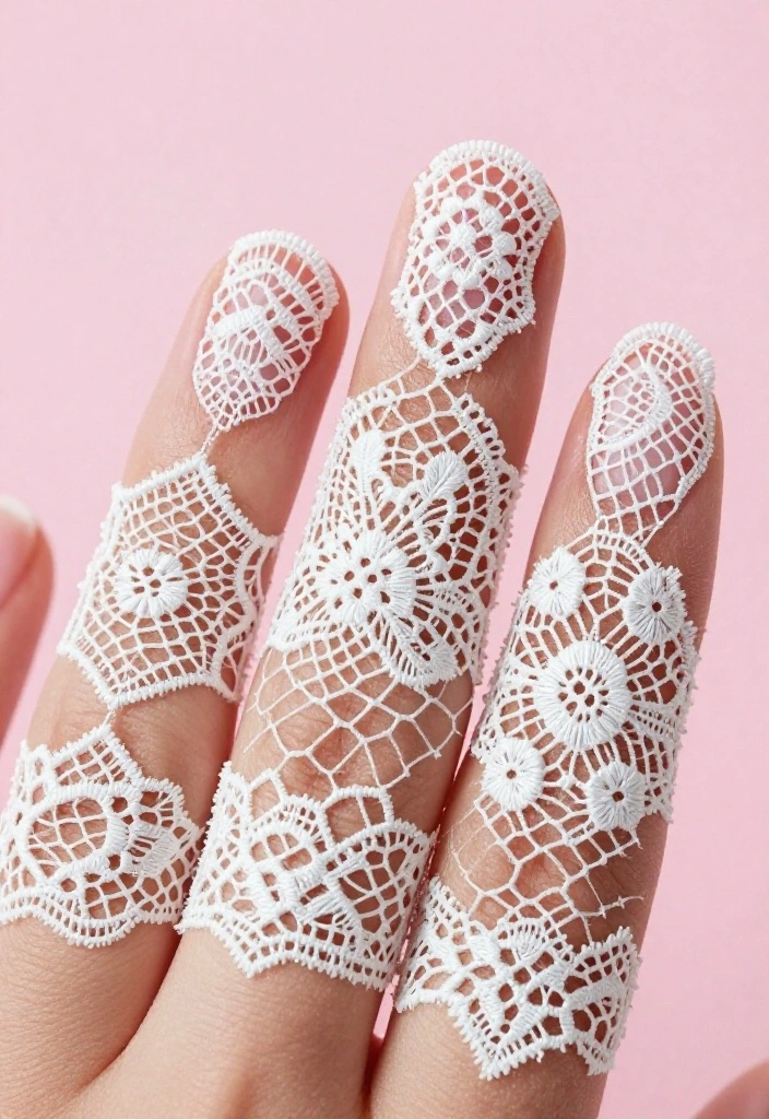 15 Valentine's Nail Trends You Need to Try This Year (Number 7 Will Blow Your Mind!) - 12. Classic Lace Patterns 1