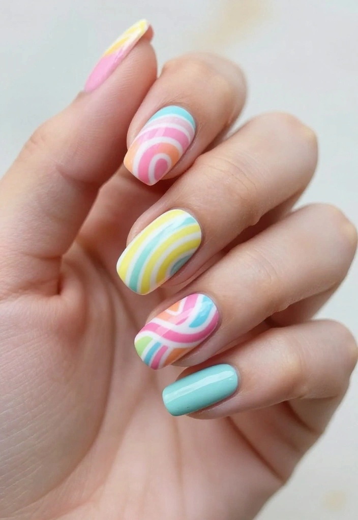 15 Valentine's Nail Trends You Need to Try This Year (Number 7 Will Blow Your Mind!) - 13. Sweet Candy Stripes 1