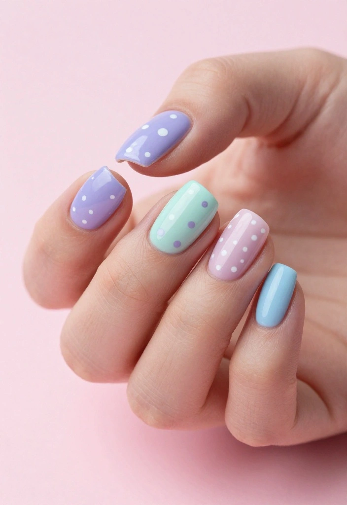 15 Valentine's Nail Trends You Need to Try This Year (Number 7 Will Blow Your Mind!) - 4. Sweet Pastel Palette 1