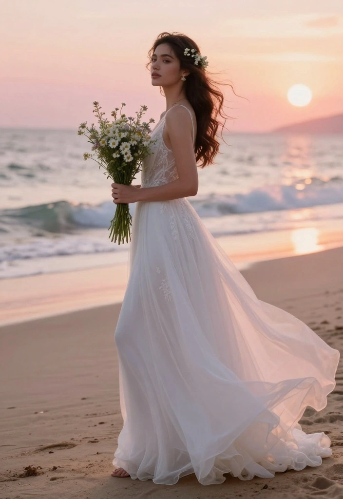 16 Boho Bridal Hairstyles That Are Perfect for a Free-Spirited Bride! - 1. Loose Beach Waves 1