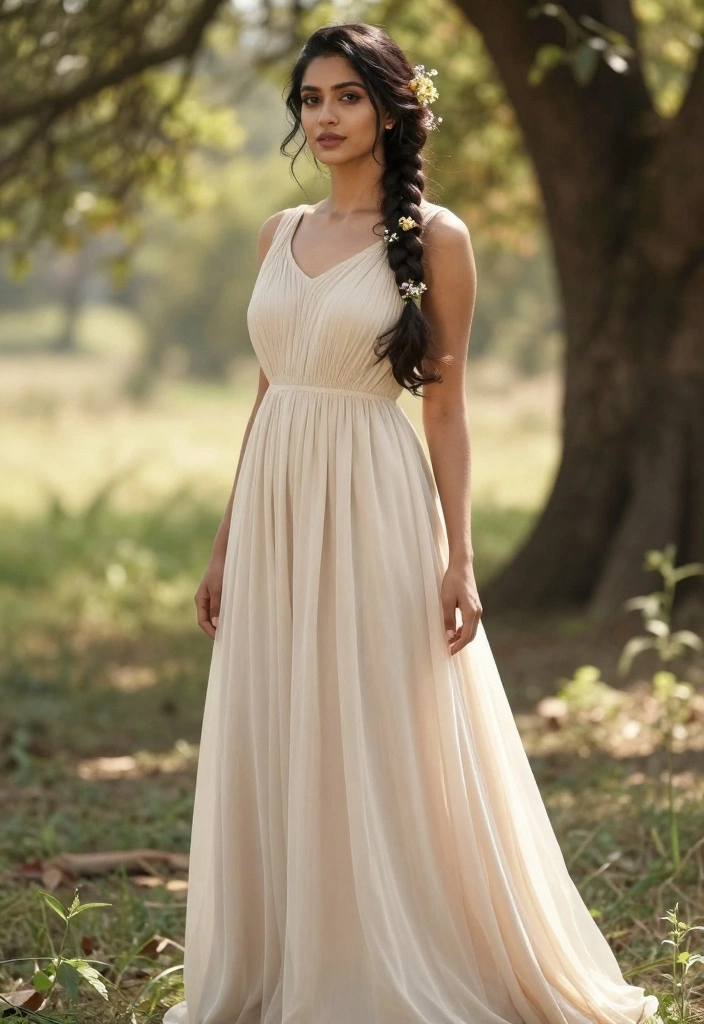 16 Boho Bridal Hairstyles That Are Perfect for a Free-Spirited Bride! - 11. Soft Braid with Natural Accents 1