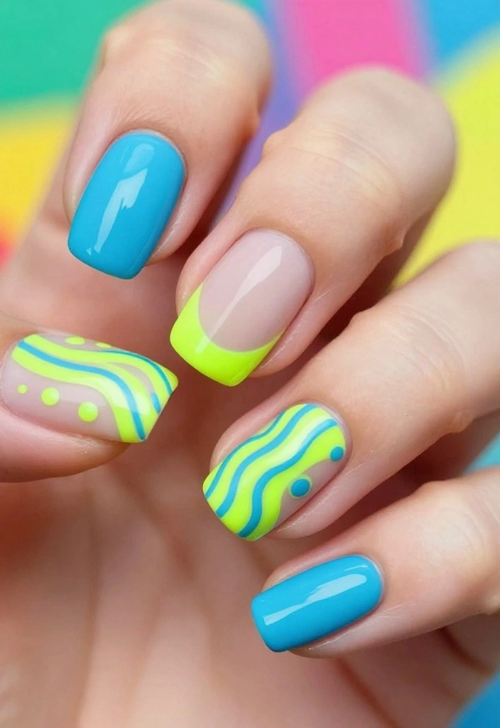 20 February Nail Inspo 2026 from Top Influencers You Need to Follow Now! - 13. Bright Neon Accents 1
