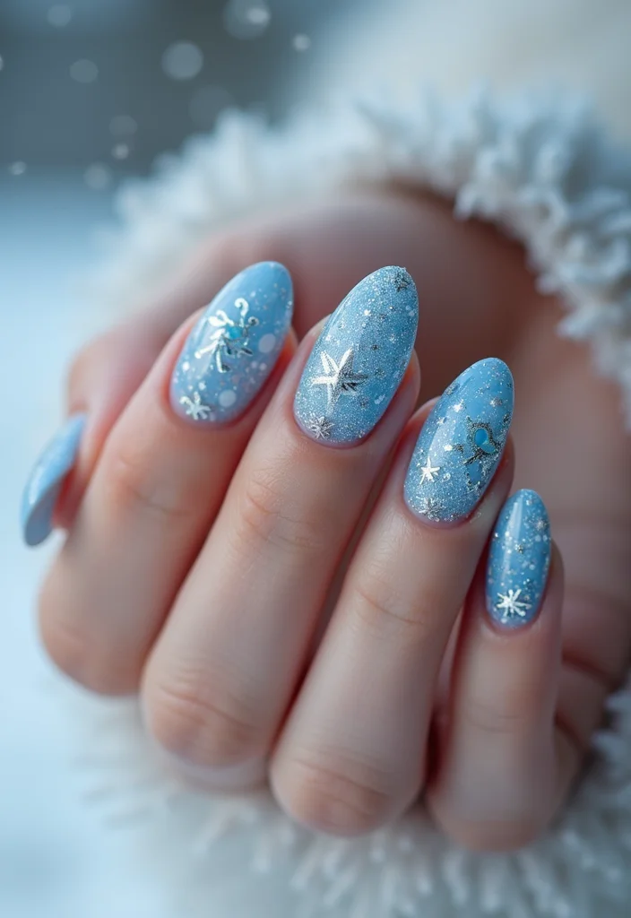 20 Stunning Winter Nail Designs That Will Make You Swoon (You Won't Believe #15!) - 1. Icy Blue Elegance 1