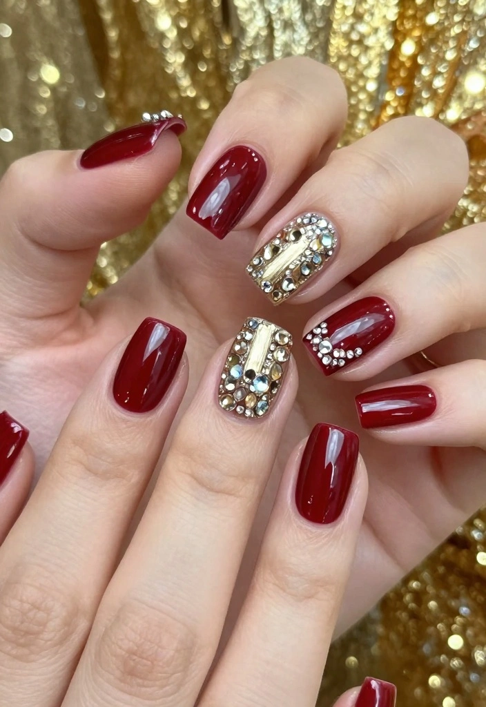 20 Stunning Winter Nail Designs That Will Make You Swoon (You Won't Believe #15!) - 19. Bling & Shine 1