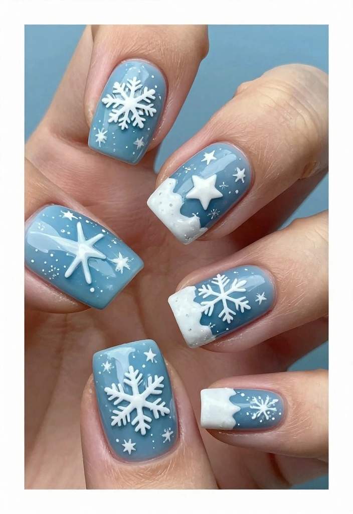 20 Stunning Winter Nail Designs That Will Make You Swoon (You Won't Believe #15!) - 6. Winter Wonderland 1