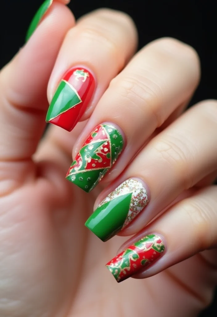 20 Stunning Winter Nail Designs That Will Make You Swoon (You Won't Believe #15!) - 9. Geometric Patterns 1