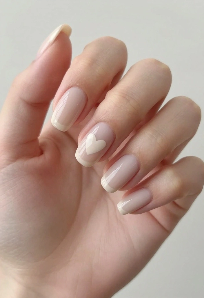 25 Stunning Valentines Nails That Will Make Your Heart Skip a Beat! (You Won't Believe #12!) - 10. Minimalist Love 1
