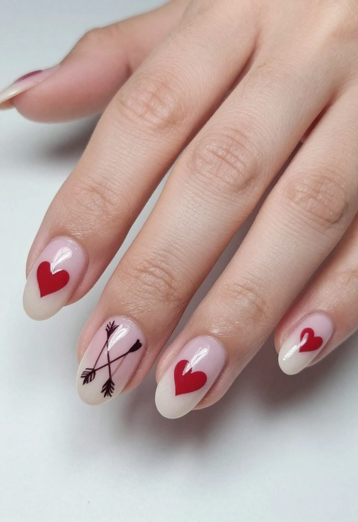 25 Stunning Valentines Nails That Will Make Your Heart Skip a Beat! (You Won't Believe #12!) - 25. Cupid's Arrow 1