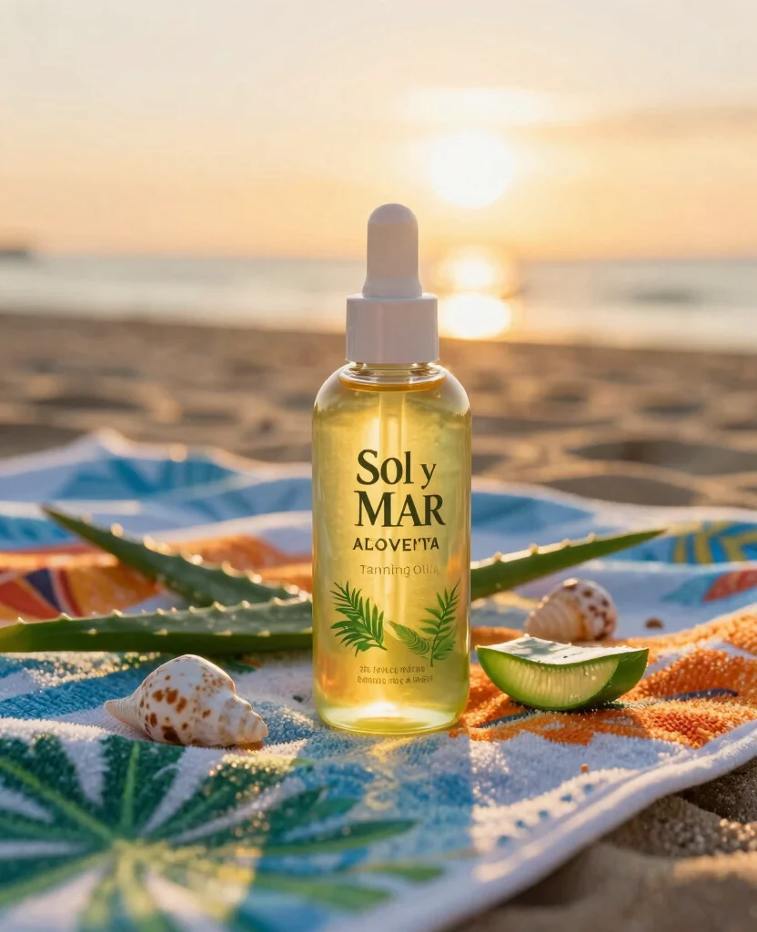 6 Mejores Aceites Bronceadores de 2026 - ¡Consigue un Bronceado Perfecto! - 1. Aceite Bronceador con Aloe Vera de Sol y Mar 1