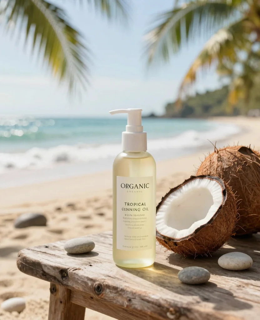 6 Mejores Aceites Bronceadores de 2026 - ¡Consigue un Bronceado Perfecto! - 2. Aceite Bronceador Orgánico de Coco Tropical 1