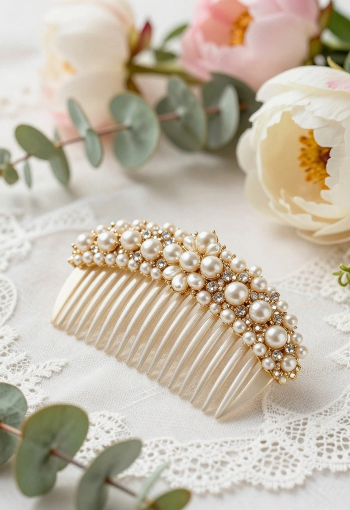 8 Vintage Bridal Accessories That Will Give You the Classic Look of Your Dreams! - 1. Timeless Pearl Hair Combs 1