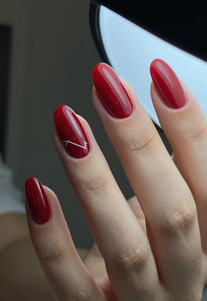 15 Stunning Red Nail Designs That Prove Cherry Red is Back in Style (#8 Will Blow Your Mind!) - 1. Classic Red with a Twist 1