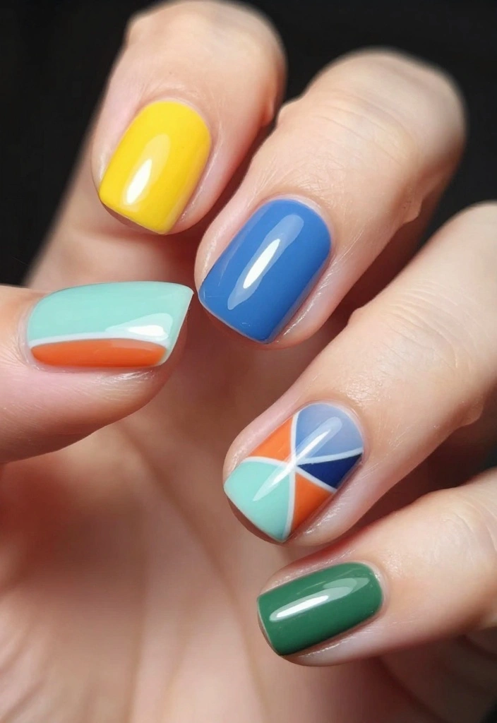 16 Trendy Nail Techniques for 2026 That Will Blow Your Mind! - 13. Geometric Patterns 1