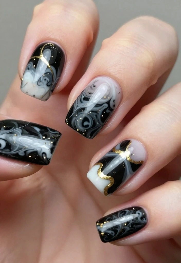 16 Trendy Nail Techniques for 2026 That Will Blow Your Mind! - 3. Marble Effects 1