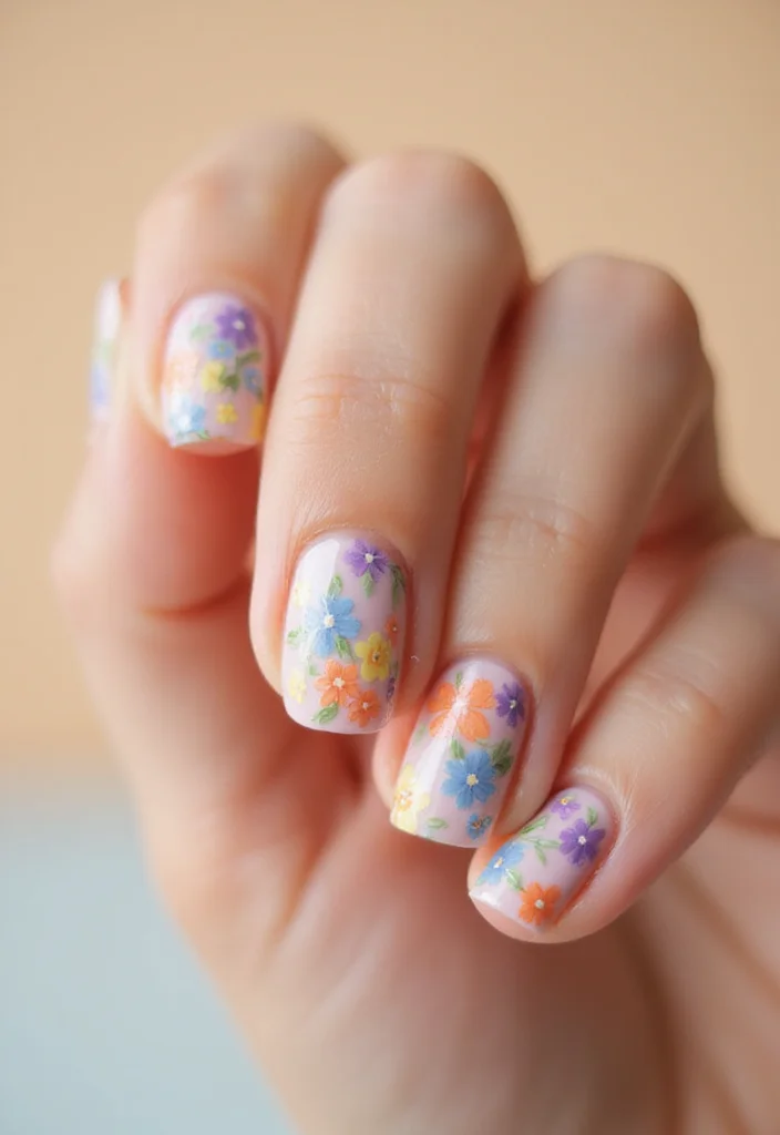 16 Trendy Nail Techniques for 2026 That Will Blow Your Mind! - 6. Floral Patterns 1