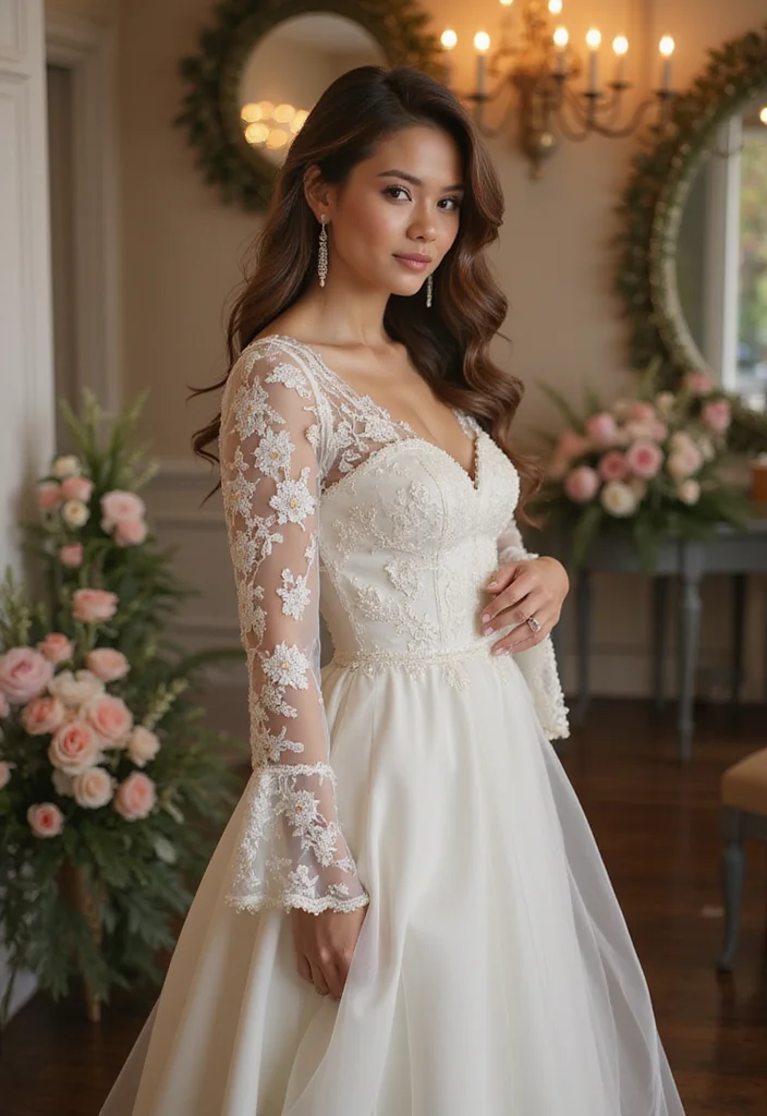 18 Jaw-Dropping Bridal Fashion Trends Featuring Floral Embroidery (Get Ready to Pin #6!) - 3. Floral Embroidery on Sleeves 1