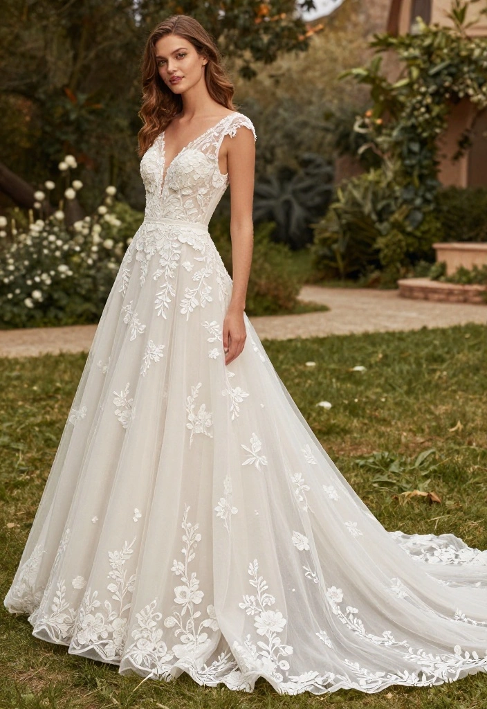 18 Jaw-Dropping Bridal Fashion Trends Featuring Floral Embroidery (Get Ready to Pin #6!) - 7. Floral Embroidery on Trains 1