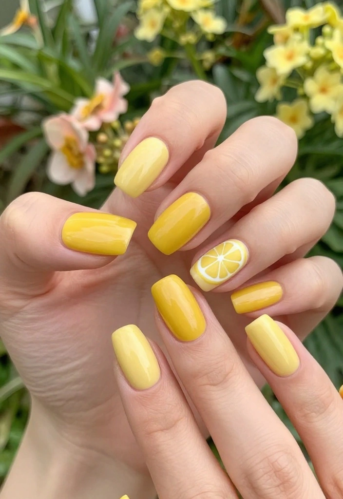 18 Spring Nail Colors You Need to Try (Lemon Yellow Will Steal the Show!) - 1. Radiant Lemon Yellow 1